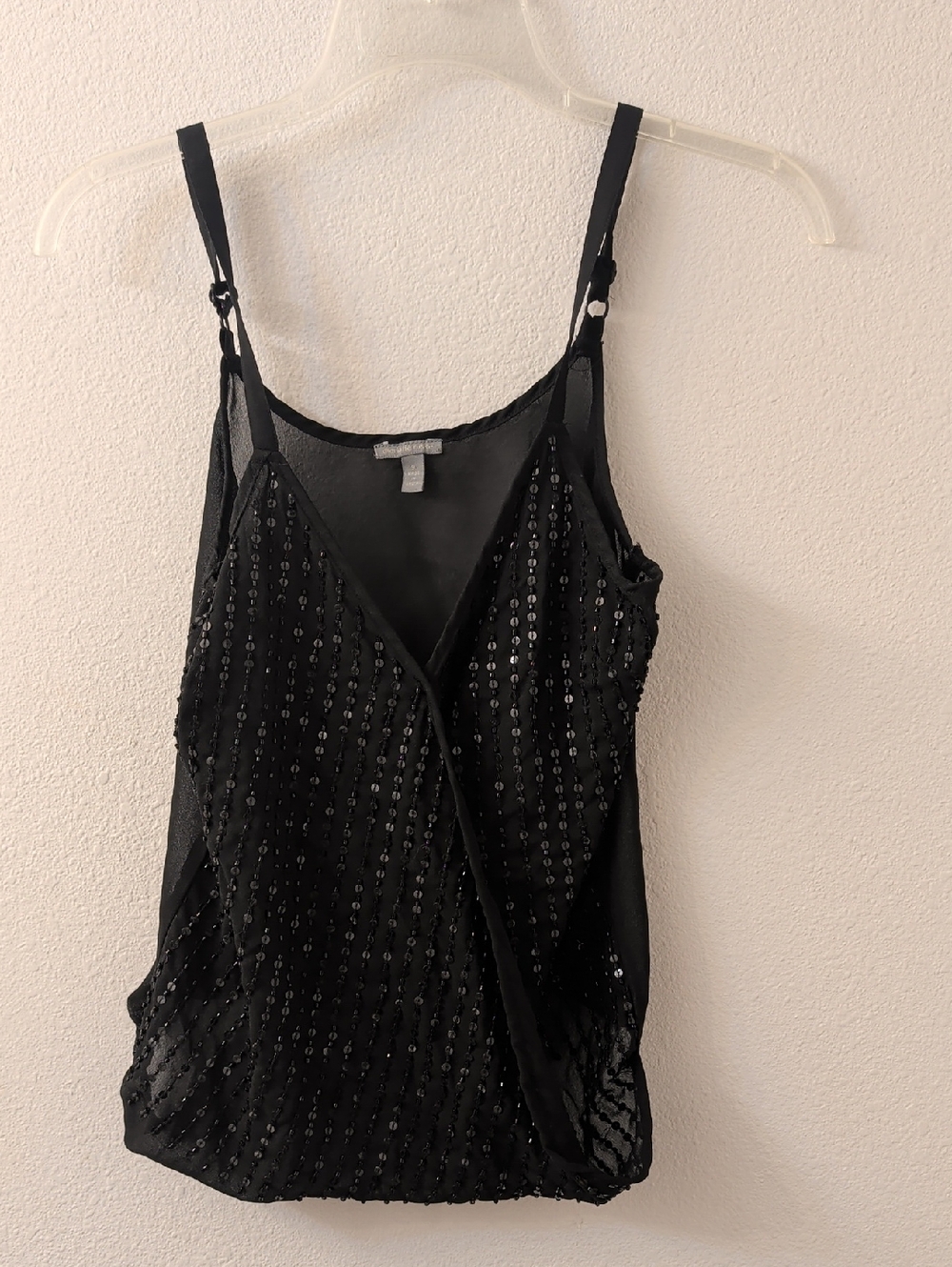 Charlotte Russe Black Sequin Cami Top
